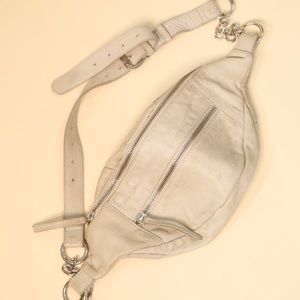 Ivory Leather Crossbody Bag